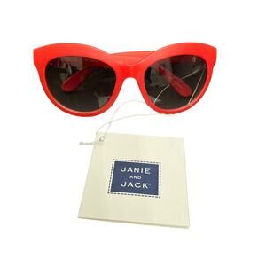 New Janie and Jack Red Cat Eye Sunglasses Size 0-2 Years